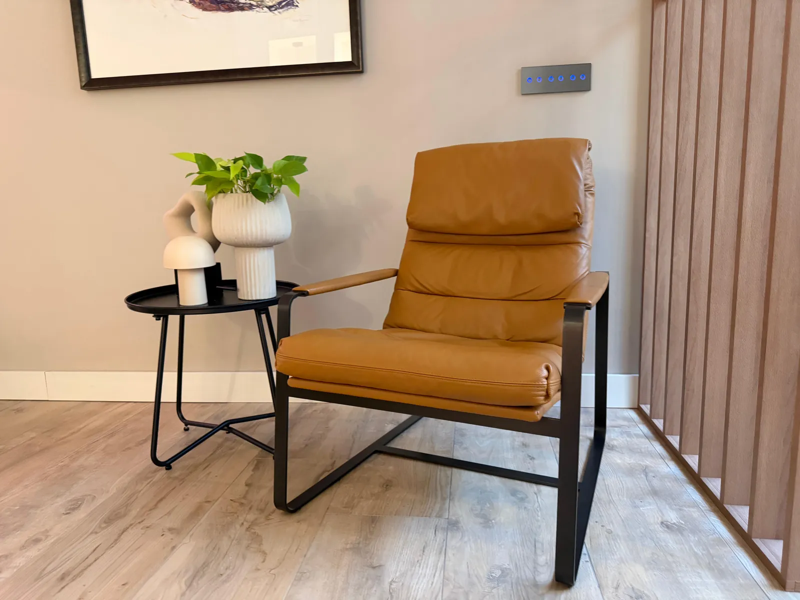 Leolux Indra fauteuil, Ceras Brandy — Fauteuil