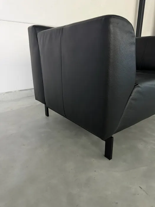 Rolf Benz Linea fauteuil, zwart leer — Fauteuil (foto 6)