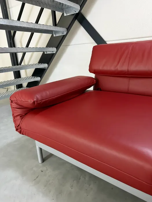 Rolf Benz Plura 2-zitsbank, rood leer — Bank (foto 5)